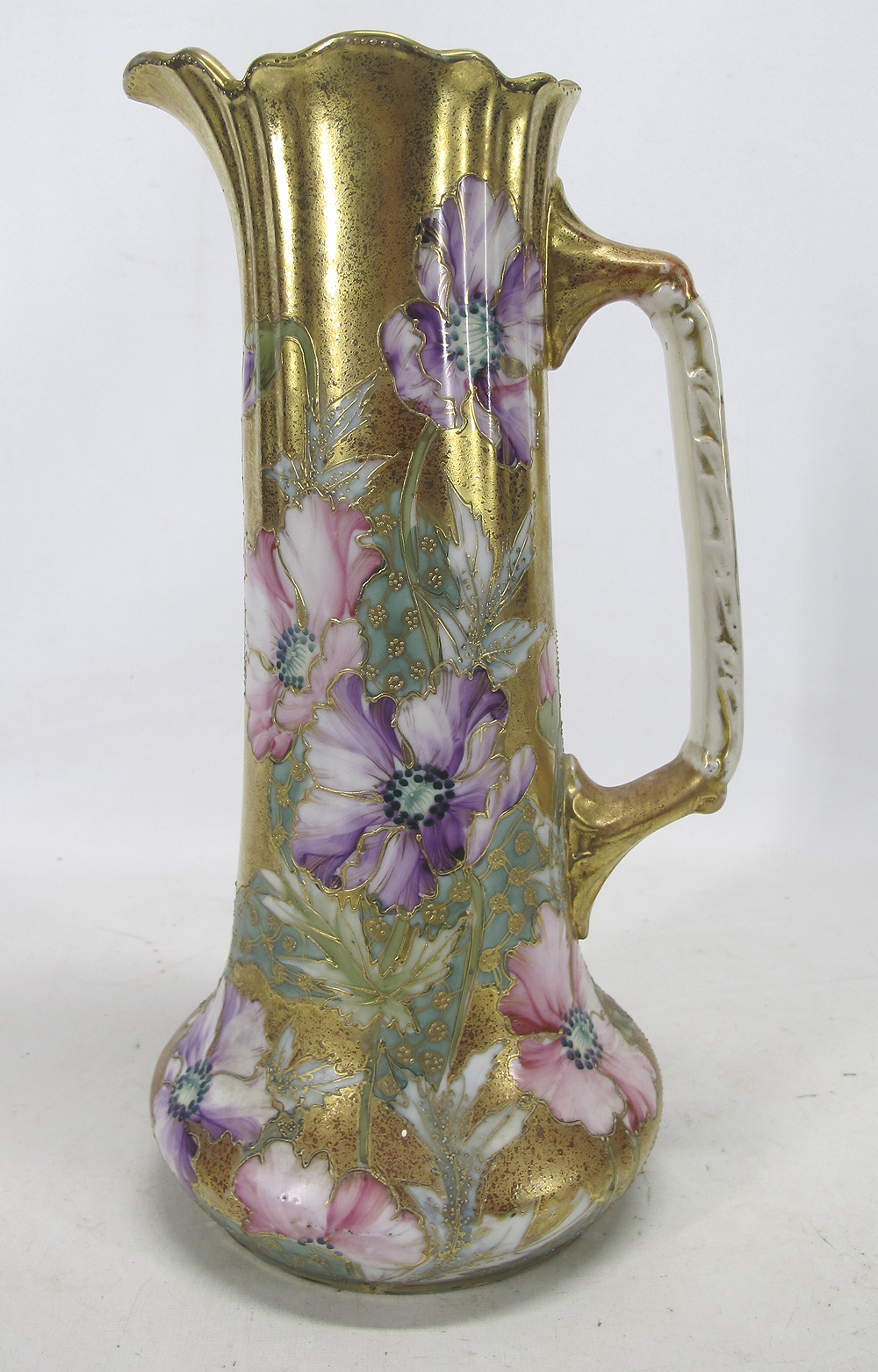 Antique Victorian Royal Hinode Nippon Gilt Painted Moriage Porcelain